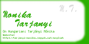 monika tarjanyi business card